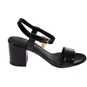 Tony Burch LAUREL 65MM BLACK size 6.5 - missing right ankle strap